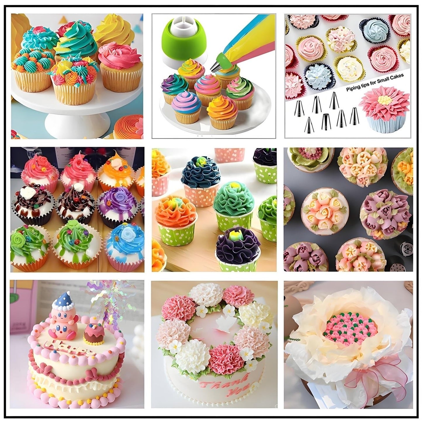 YOQXHY Cake Decorating Kit, 387 Pcs Baking Supplies Tools with 56 Icing Tips, 8 Russian+Ball Tips, 3 Spatulas, 5 Couplers, 8 Carved Pens, 102 Pastry Bags, Storage Box & More, (Pink)