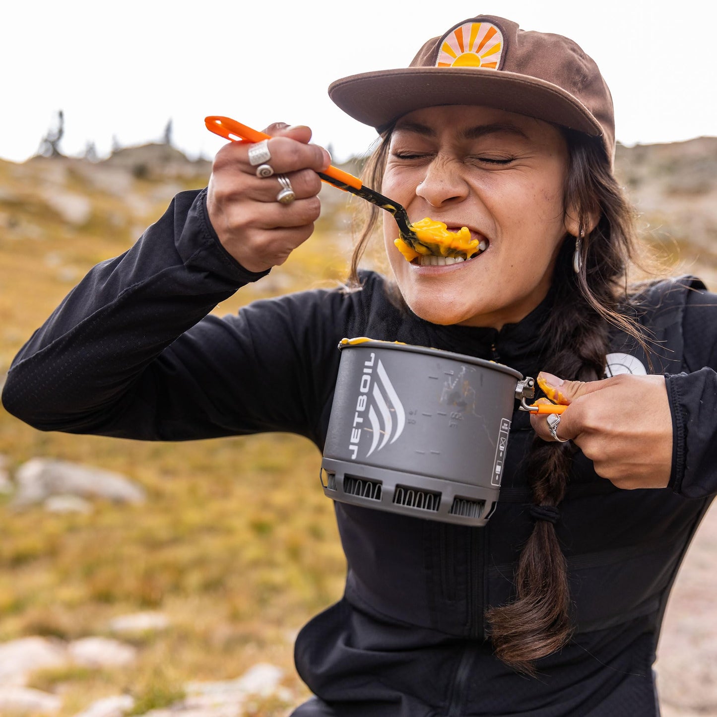 Jetboil TrailWare Backpacking and Camping Utensil Set, Extendable Fork, Knife and Spoon