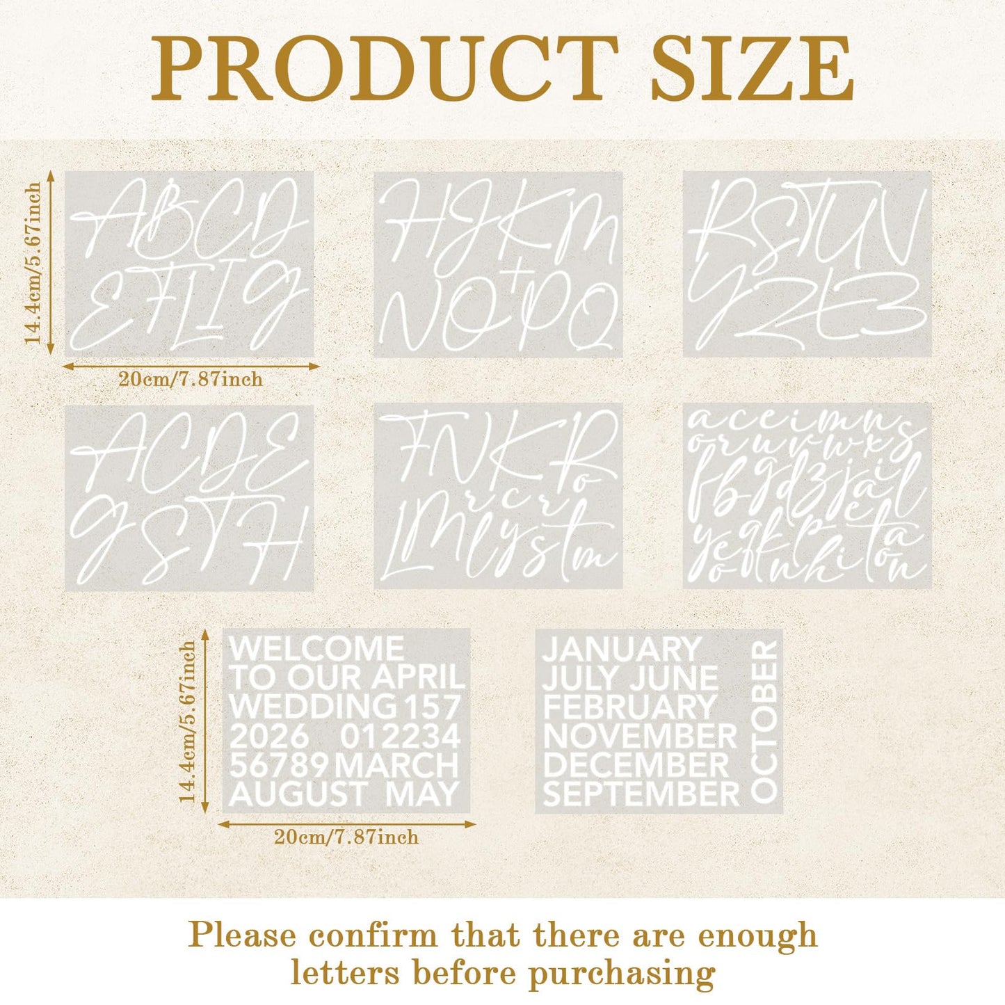 Marspark 8 Sheet Personalized Wedding Mirror Decal Sign Custom Welcome to Our Wedding Mirror Decal UV DTF Transfer Letter Sticker DIY Customized Bride Groom Name Letter for Bridal Shower(White)