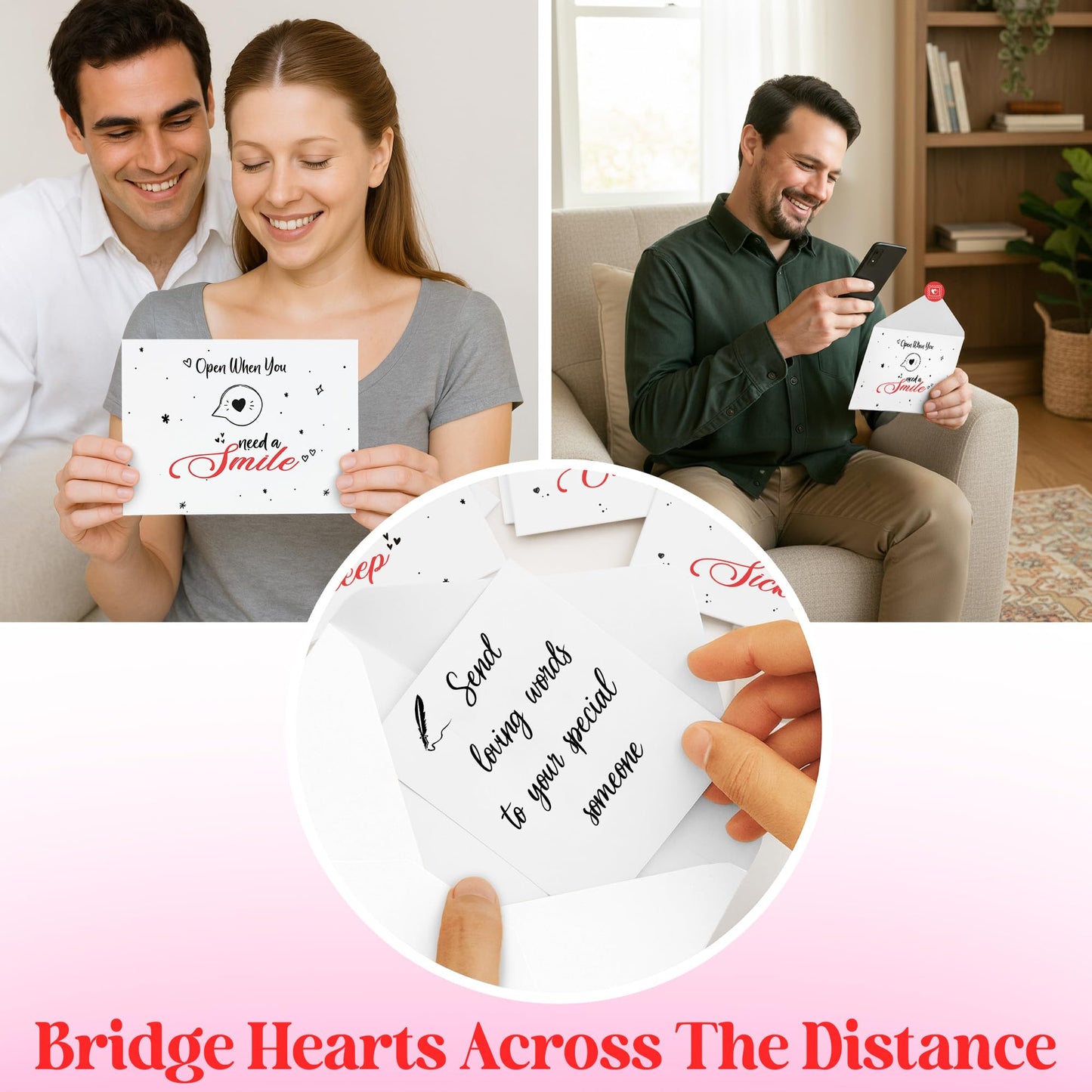 Limina Open When Envelopes Kit – 12 Open When Envelopes with Stickers for Long Distance Relationship, College Students, Daughter, or Boyfriend – Thoughtful Love Letter Kit & Going Away Gift