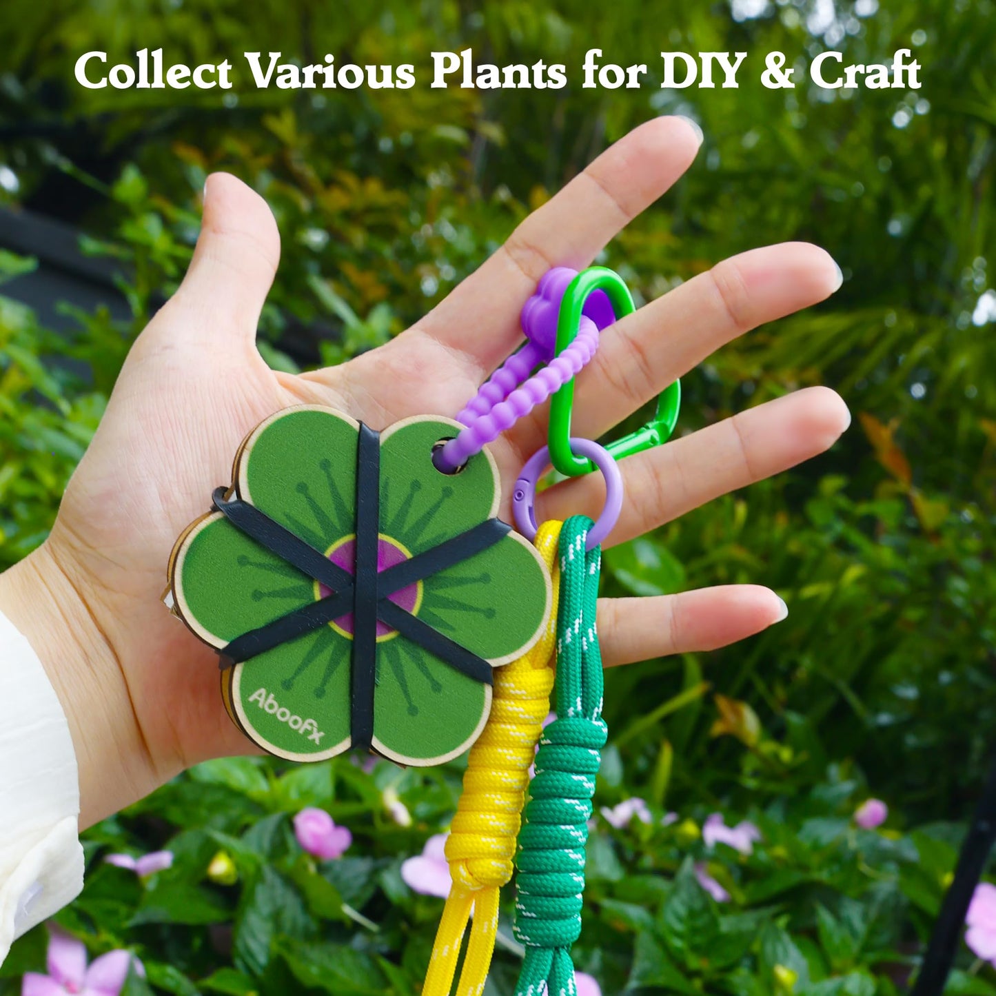 Aboofx Mini Flower Press 3" x 3", Pocket Flower Press Kit for DIY Crafts, Journaling and Gift for Nature Lovers