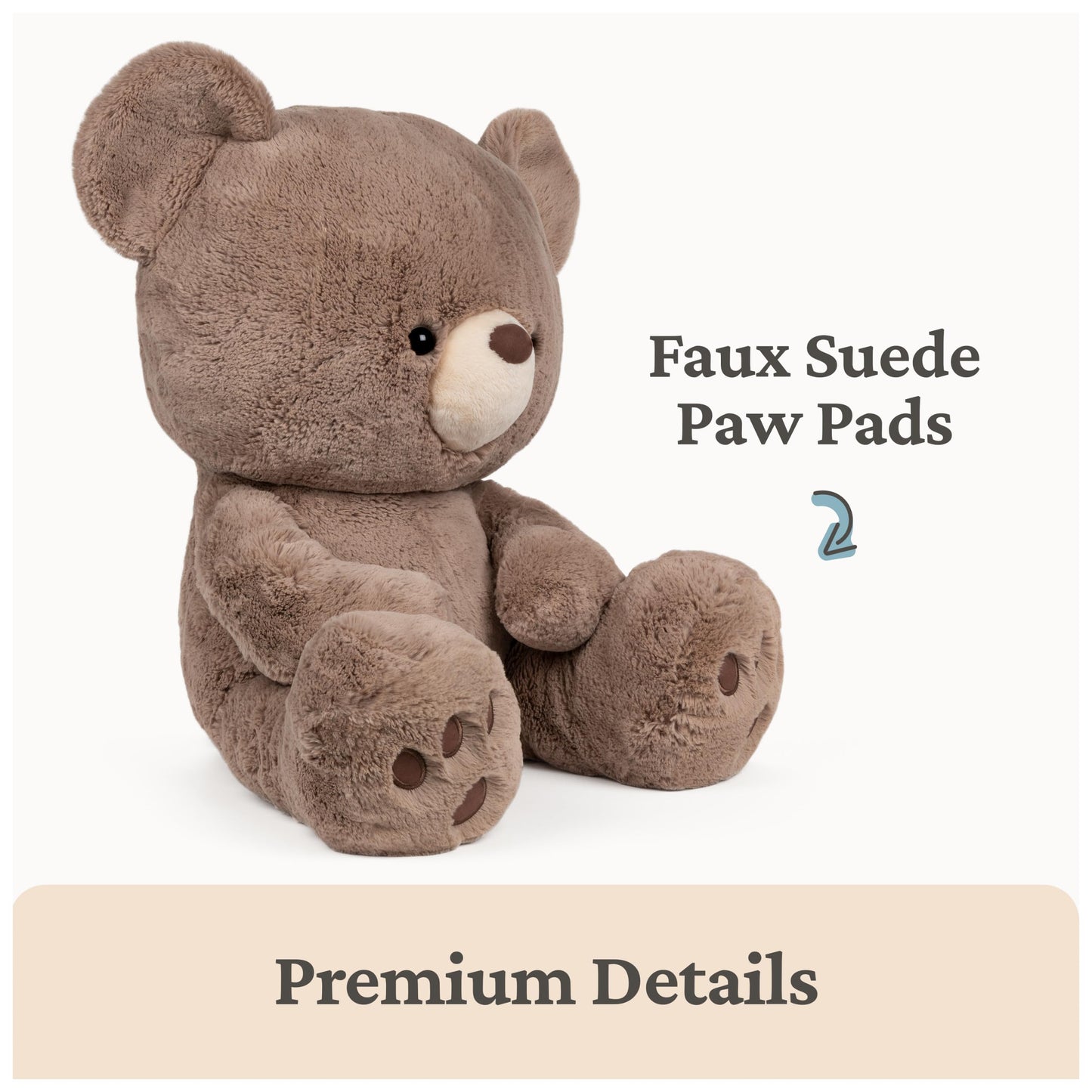 GUND Kai Teddy Bear, Premium Plush Toy Stuffed Animal for Ages 1 & Up, Taupe/Light Brown, 23"