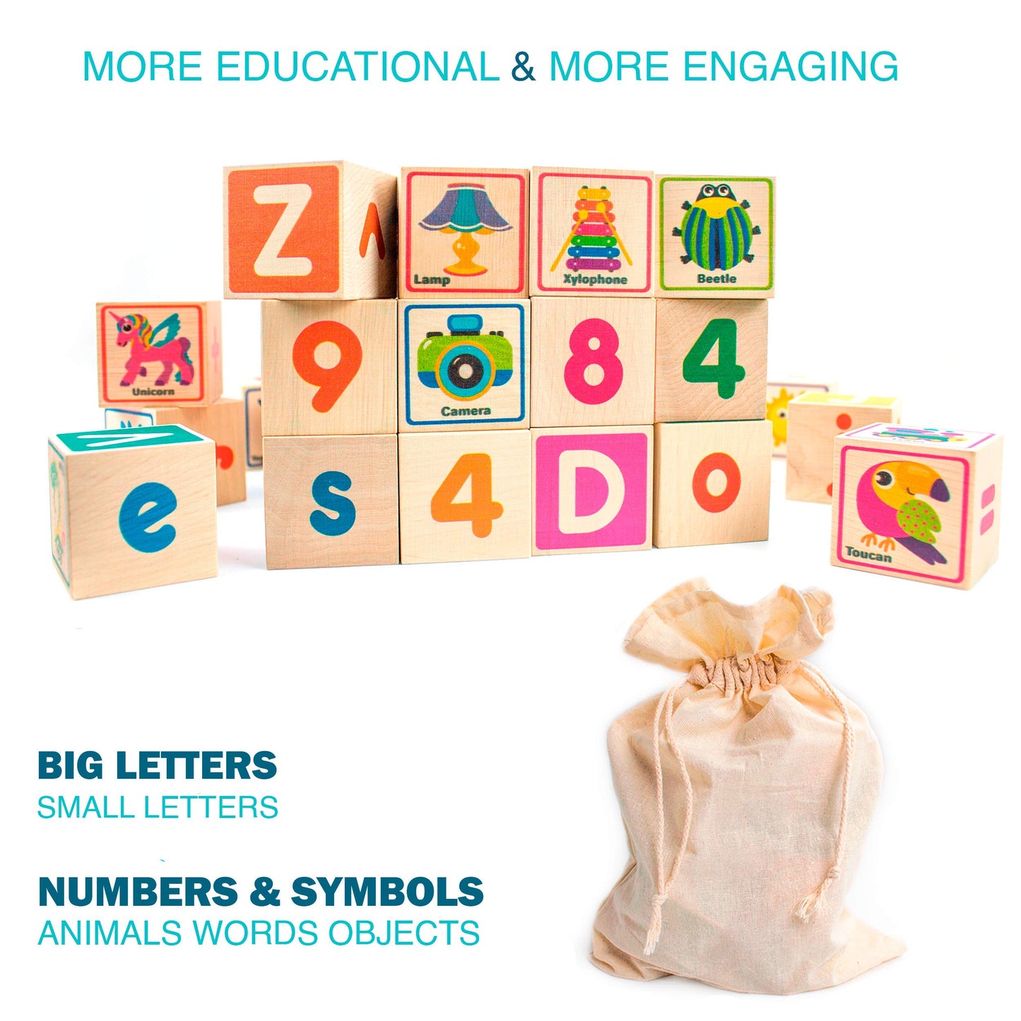 QUOKKA Wooden Blocks & Puzzles for Toddlers