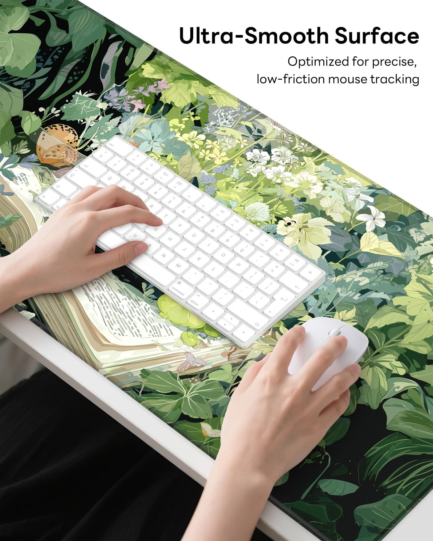 Velluxion XL Gaming Mouse Pad, 31.5x15.7'' Large Desk Mat with Anti-Slip Rubber Base & Stitched Edges for Gaming, Office, Home, Reading Cat