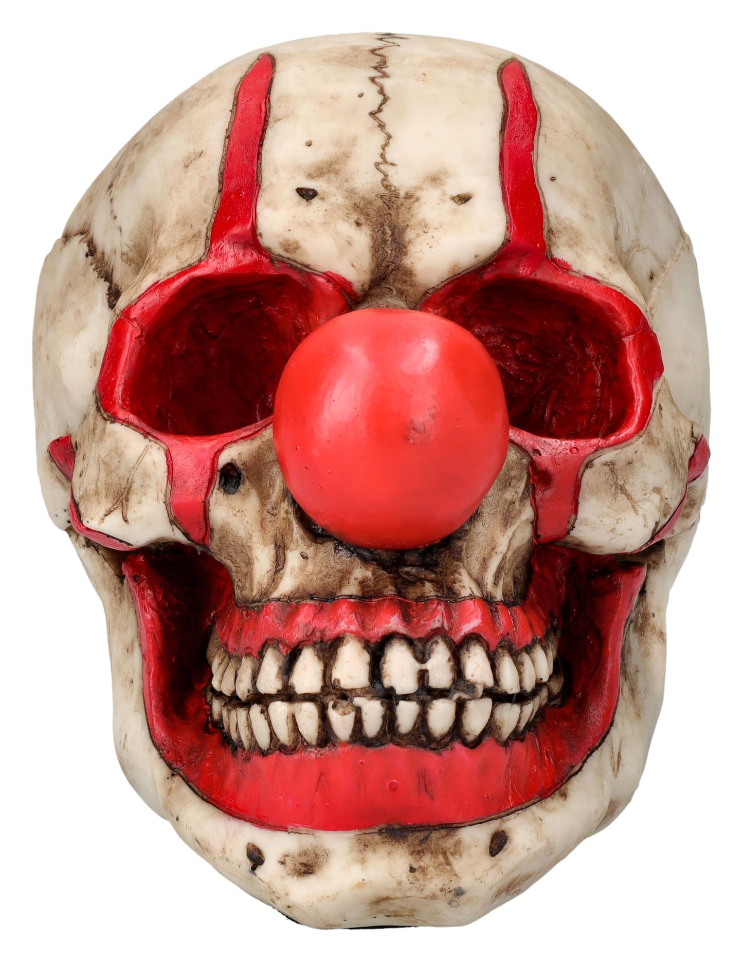 Pacific Giftware Red Clown Skull Home Tabletop Decorative Resin Figurine