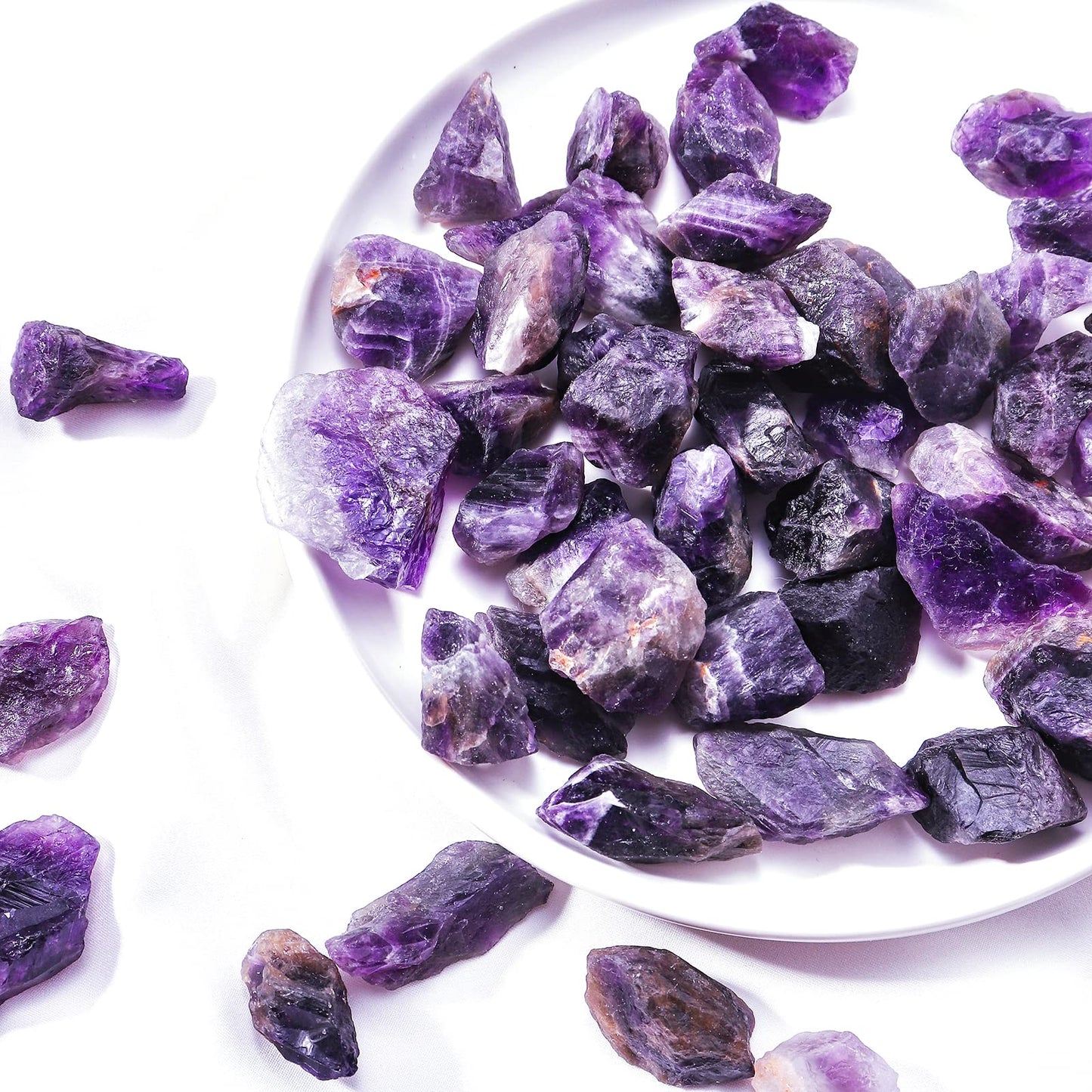 Apengshi Amethyst Healing Crystal Rough Stone 0.97lb（440g） Natural Crystal Raw Chakra Stone Meditation Reiki Collection