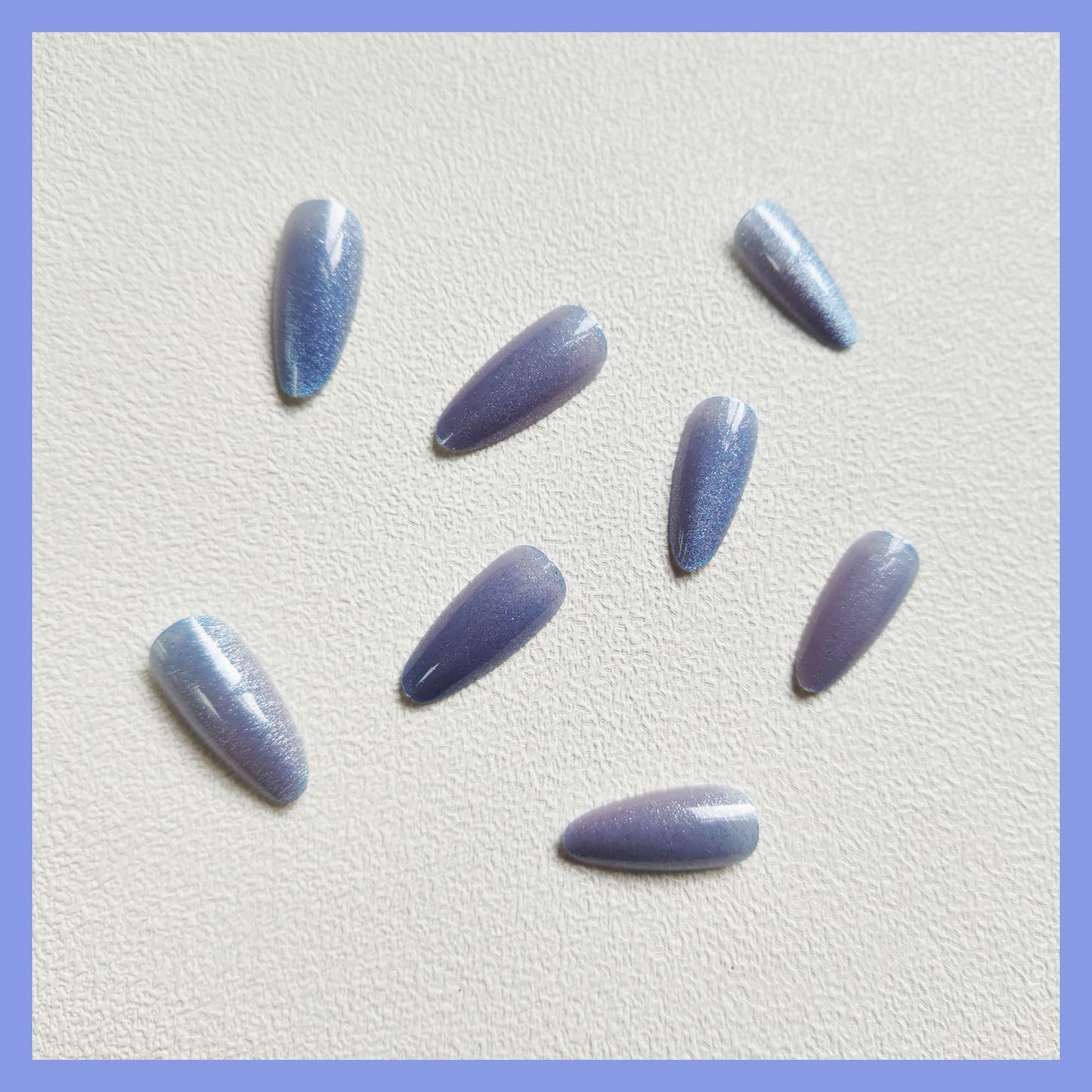 KKUUOO 4 Packs Press on Nails Almond Solid Color Fake Nails with Gradient Design Glitter Glossy Acrylic Nails Stick on Nails for Women 12 Sizes 4 Styles 96 Pieces Total