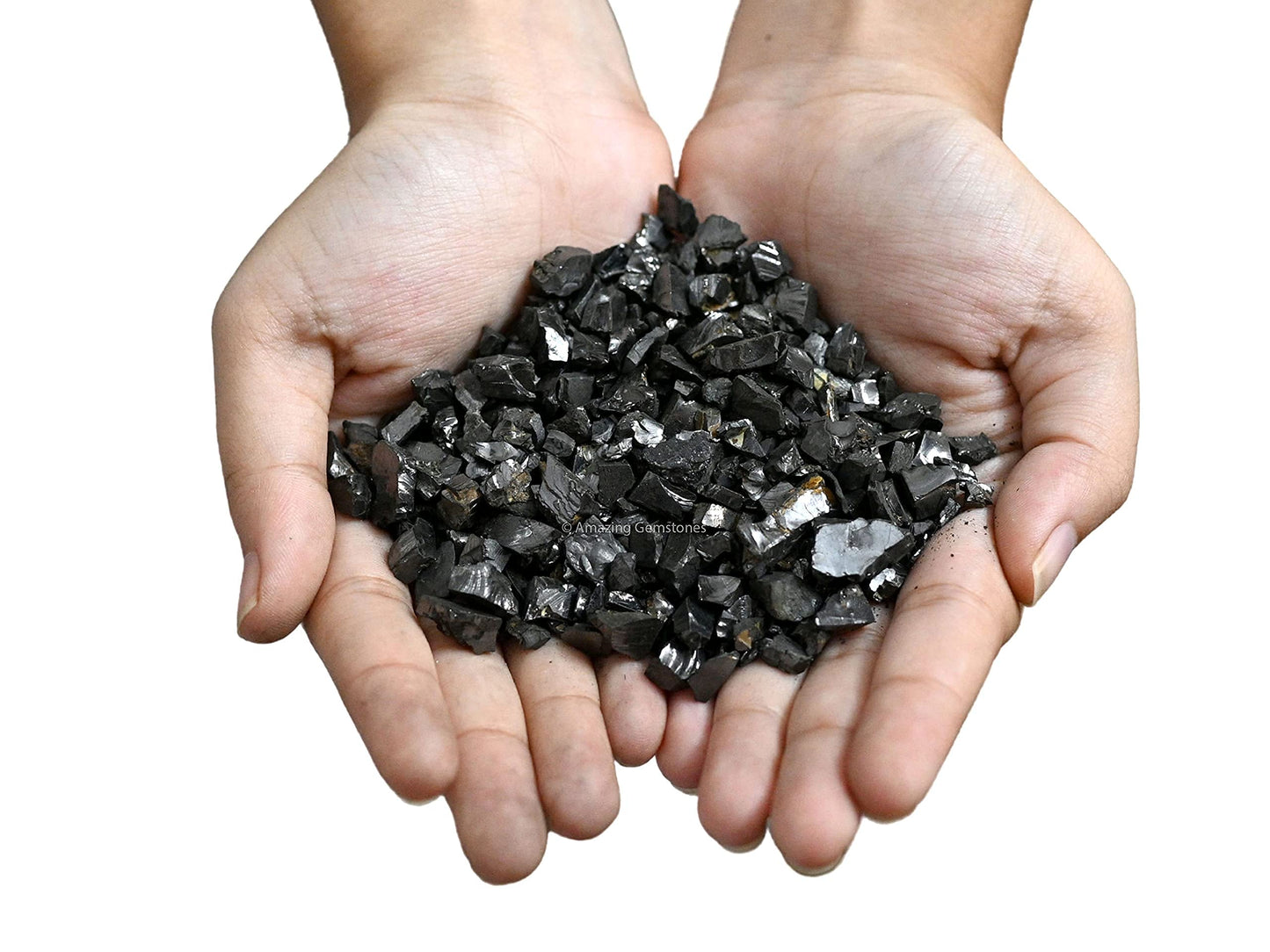Elite Shungite Stones Chips for Water Purification Tablets, Authentic Karelia Shungite Stones for Shungite Water Bottle (100 Gram)