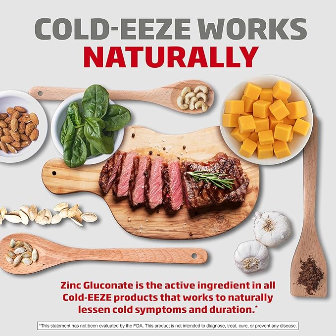 Cold-Eeze Plus Natural Mixed Berry Cold & Flu Zinc Lozenges, 25 Ct (Pack of 2)