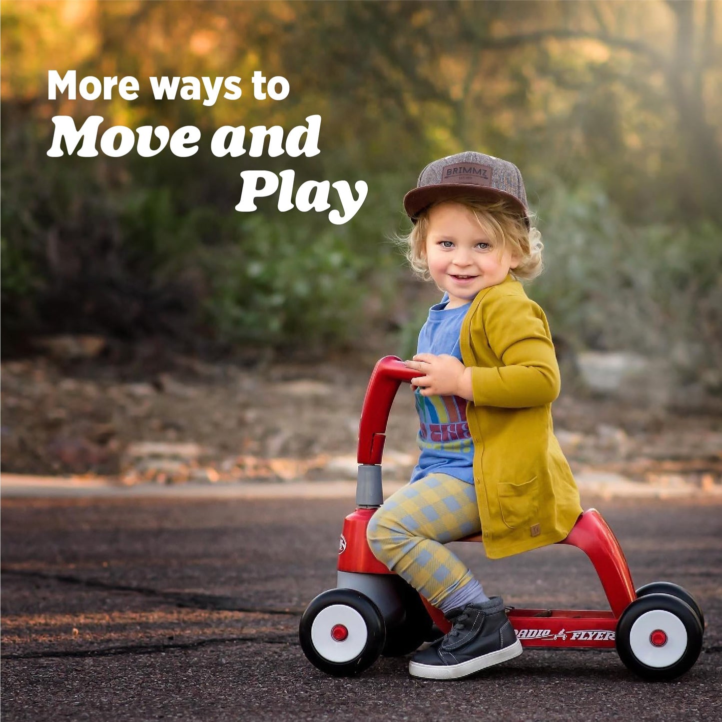 Radio Flyer Scoot 2 Scooter, Red, for Kids Ages 1-4, Ride On Toy or 4-Wheel Kids Scooter, Durable Wheels and Frame, Converts Easily with Flip Deck, Toddler Ride On Toys
