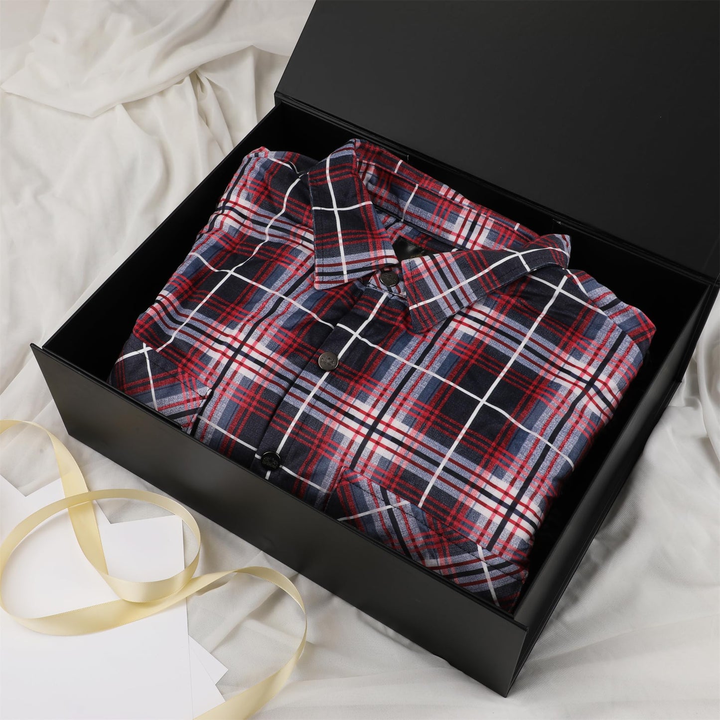 MUMUPACK Black Gift Box,19x16x6 Extra Large Gift Boxes With Lids For Presents Includes Ribbon And Diy Printable Sticker Paper,Bridesmaid Proposal Box,Magnetic Gift Box For Birthday,Wedding,Graduation