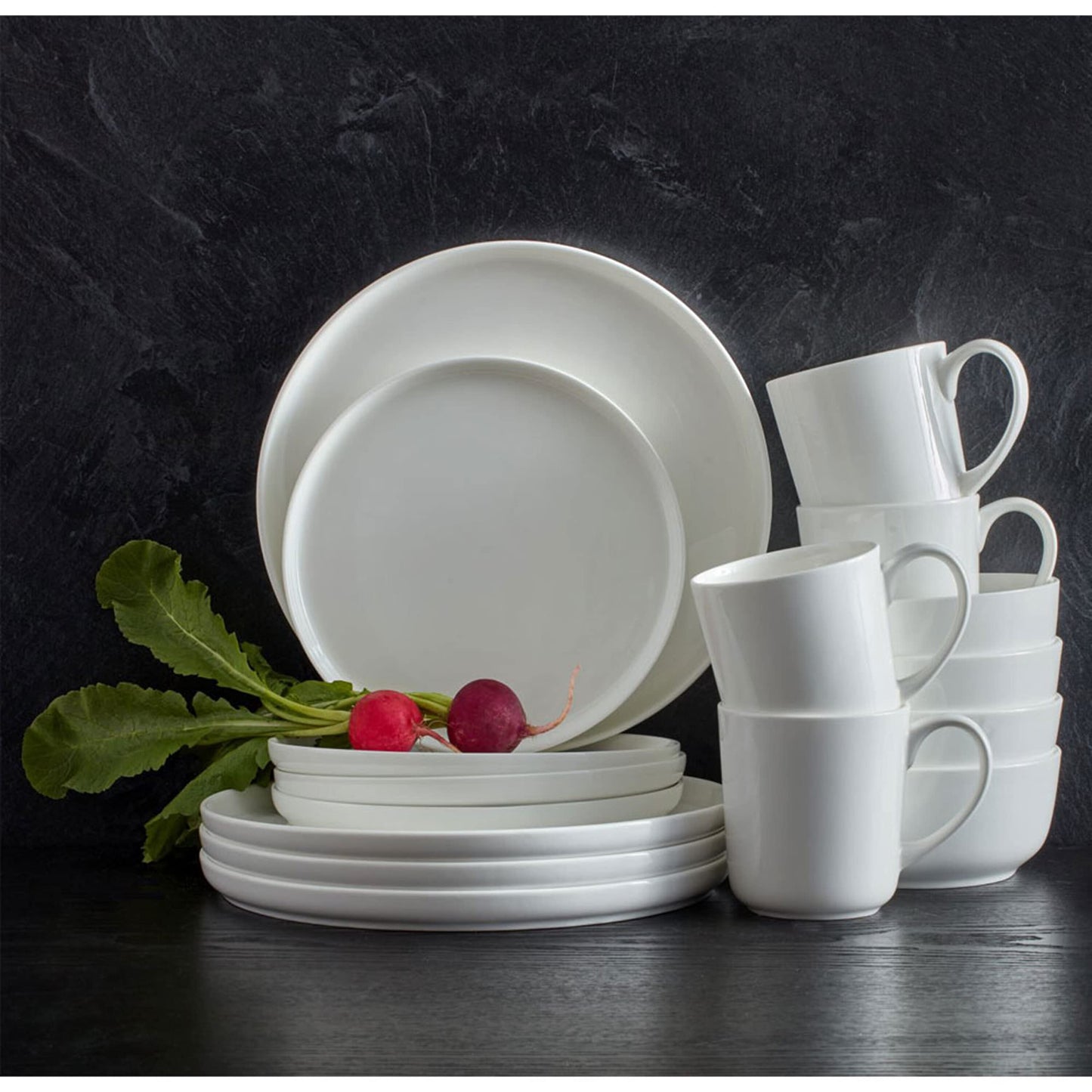 Mikasa 5266100 Samantha Chip-Resistant 16 Piece Set, Service for 4 White
