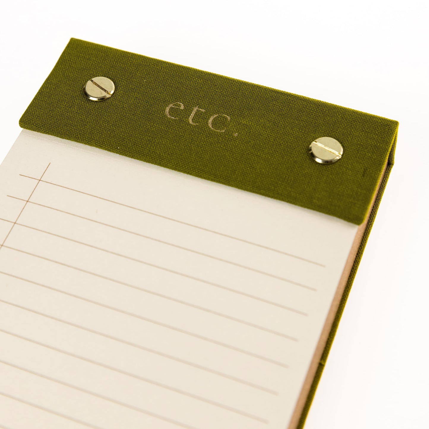 Graphique Post-Bound List Pad Luxe Collection, Perforated Sheets To-Do Notepad, Hardcover Binding, Gold Foil Embossing, 100 Pages, 4” x 9.75”, Olive Green
