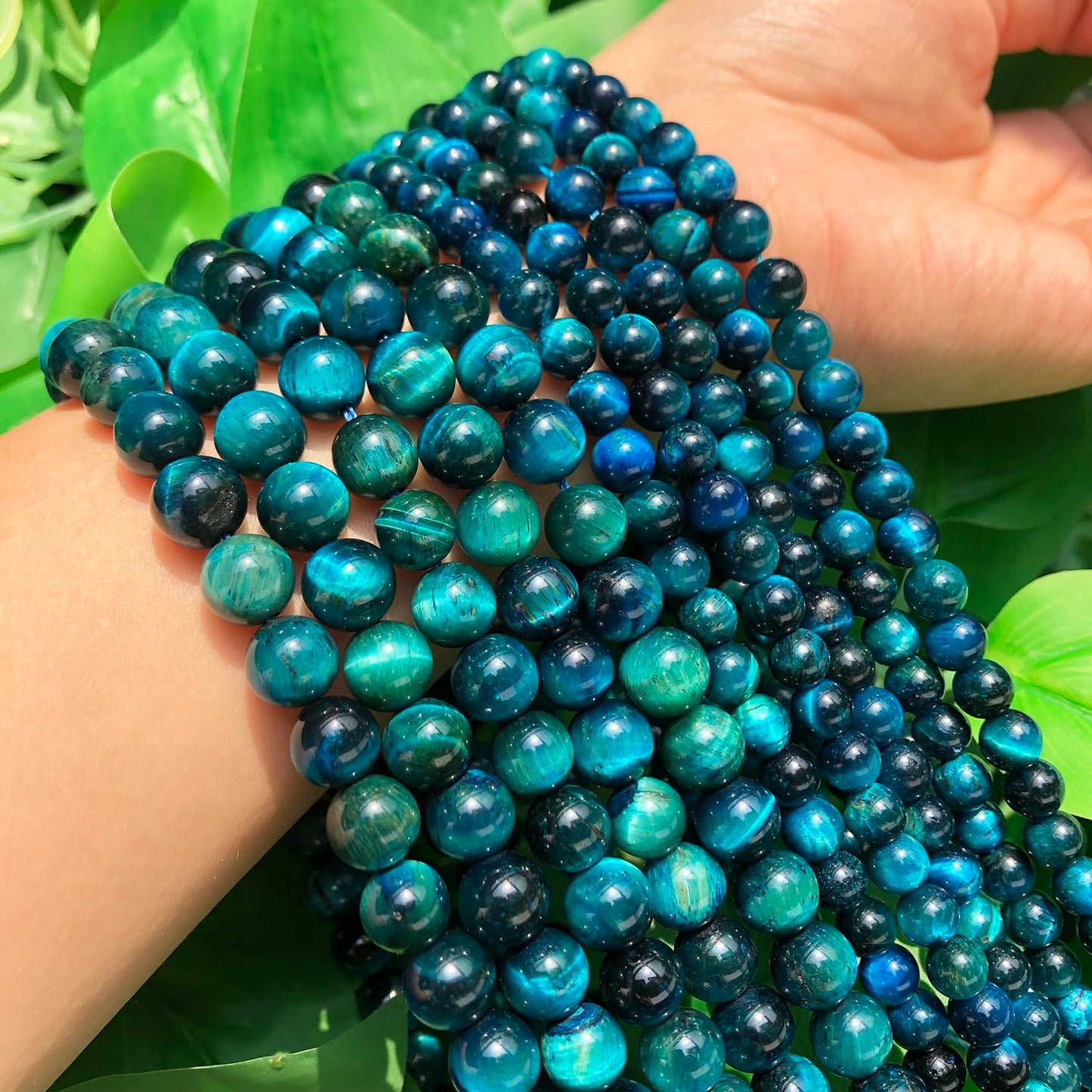 6mm Blue Tiger-Eye Natural Stone Beads Round Loose Beads for Jewelry Making Yochus DIY Beads Bracelet Necklace
