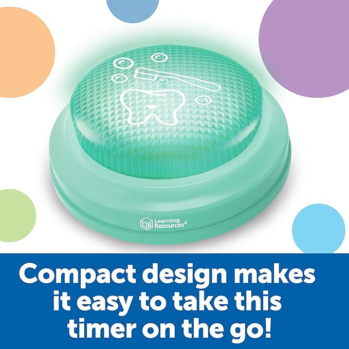 Learning Resources 2-Minute Toothbrushing Timer - 1 Piece, Age 3+, Kids Dental Health, Toddler Toothbrush for Boys and Girls