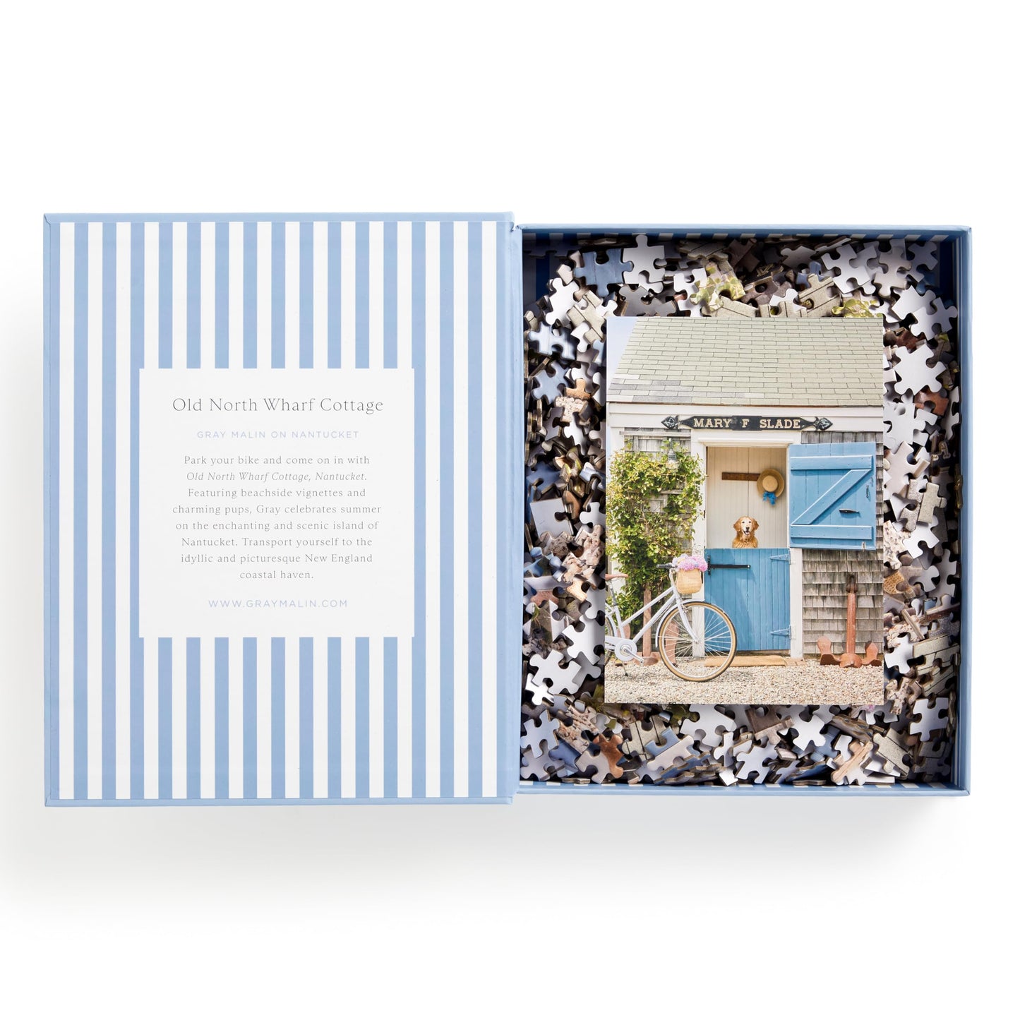 Galison Gray Malin Nantucket – 1000 Piece Book Puzzle with Dreamy Nantucket Photography Packaged in Magnetic Keepsake Book Sized Box