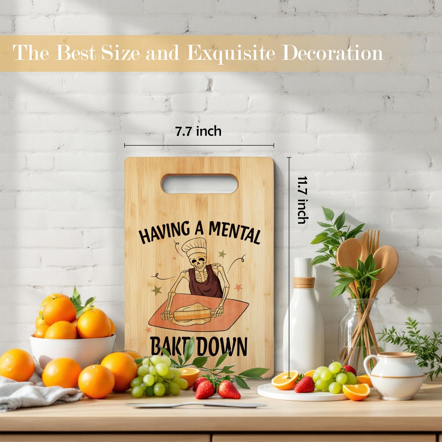 WNAGT Funny Cutting Board Kitchen Decor, Gothic Kitchen Decor, Bamboo Cutting Boards For Kitchen, Decorative Chopping Boards For Kitchen