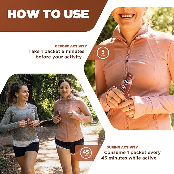GU Energy Original Sports Nutrition Energy Gel, Vegan, Gluten-Free, Kosher, and Dairy-Free On-the-Go Energy for Any Workout, 24-Count, Chocolate Outrage