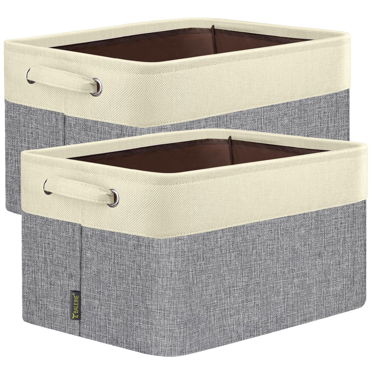 2 Pack Fabric Closet Storage Bins for Shelves (2 Count)