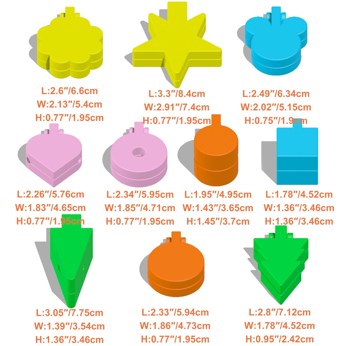 Hokkieam 10 PCS Cake Pop Molds Shapes Press Set, Plastic Cake Pop Mold Press with Multiple Shapes, Cake Pop Tools for Baking, Parties, Weddings, Birthdays & Celebrations