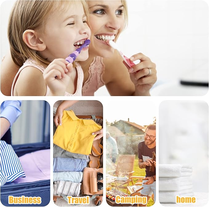 VOCOSTE 1 Pcs, Portable Toothbrush Case with Hook, Plastic, Traveling Toothbrush Holders Case, Travel Business, Red, 8.07"x2.36"x1.38"