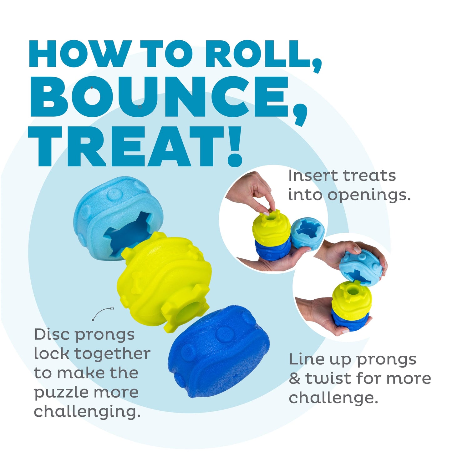 Outward Hound Treat Locking Discs Dog Treat Dispenser Puzzle Toy