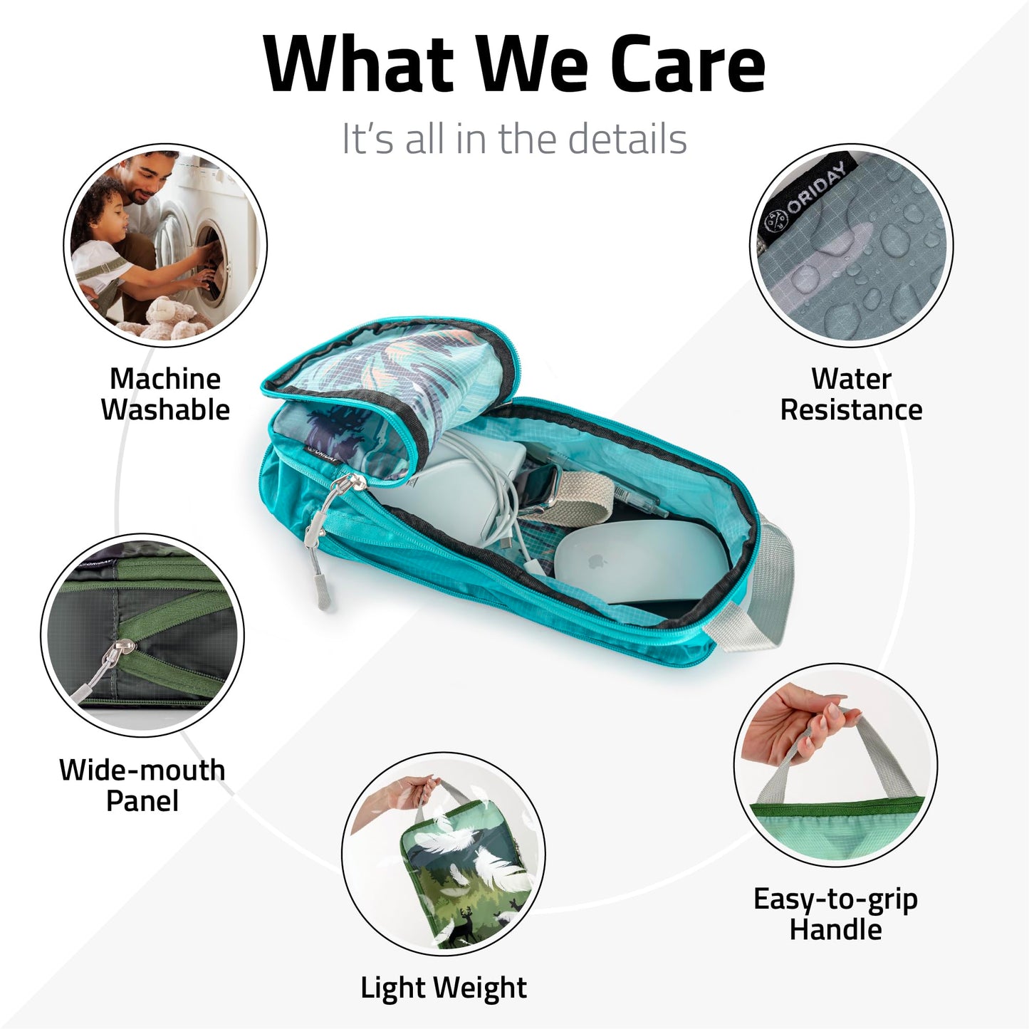 Set of 8 compression packing cubes for travel accessories- Expandable bags for clothing, toiletry, backpacks, organizing essentials (Holiday)