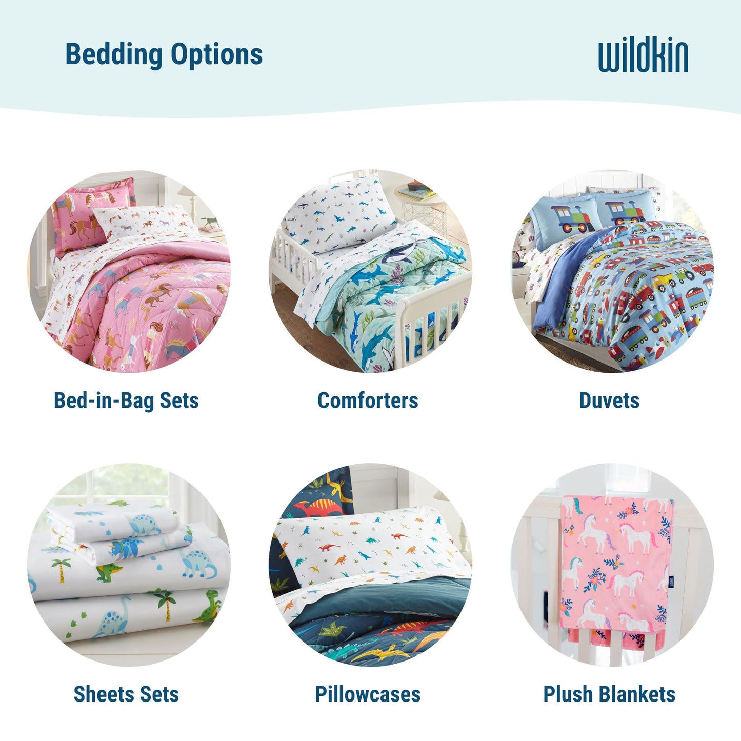 Wildkin Kids Cotton Toddler Comforter Set – Soft & Lightweight, Fits Standard Crib Mattress - Dinosaur Land