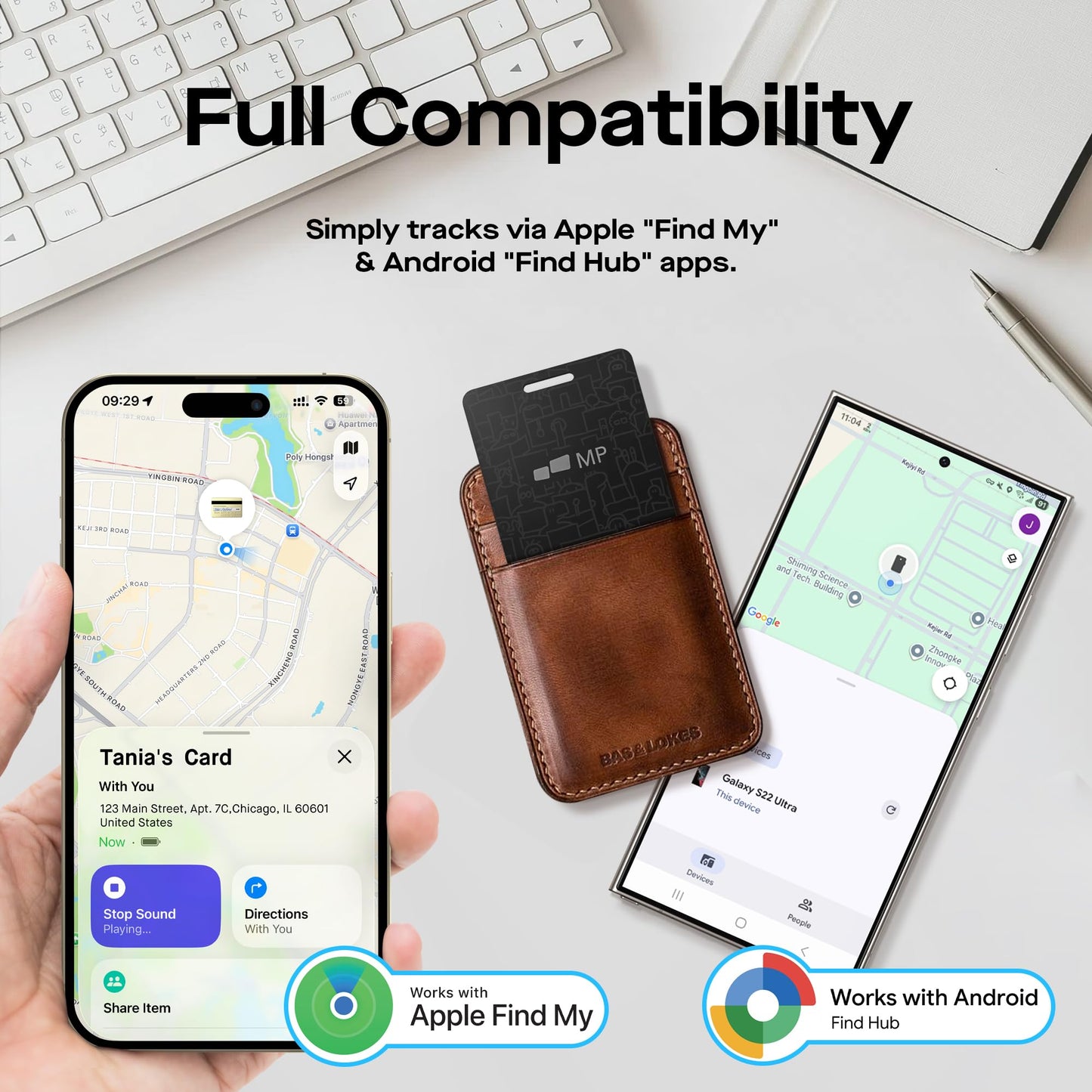 2026 Mobile Pixels Wallet Tracker Card, Works with (iOS and Android), Ultra Slim Rechargeable Bluetooth Tracker, Tracker Key Finder, Portable Item Locator for Wallet, Bags, Luggage (1- Pack)