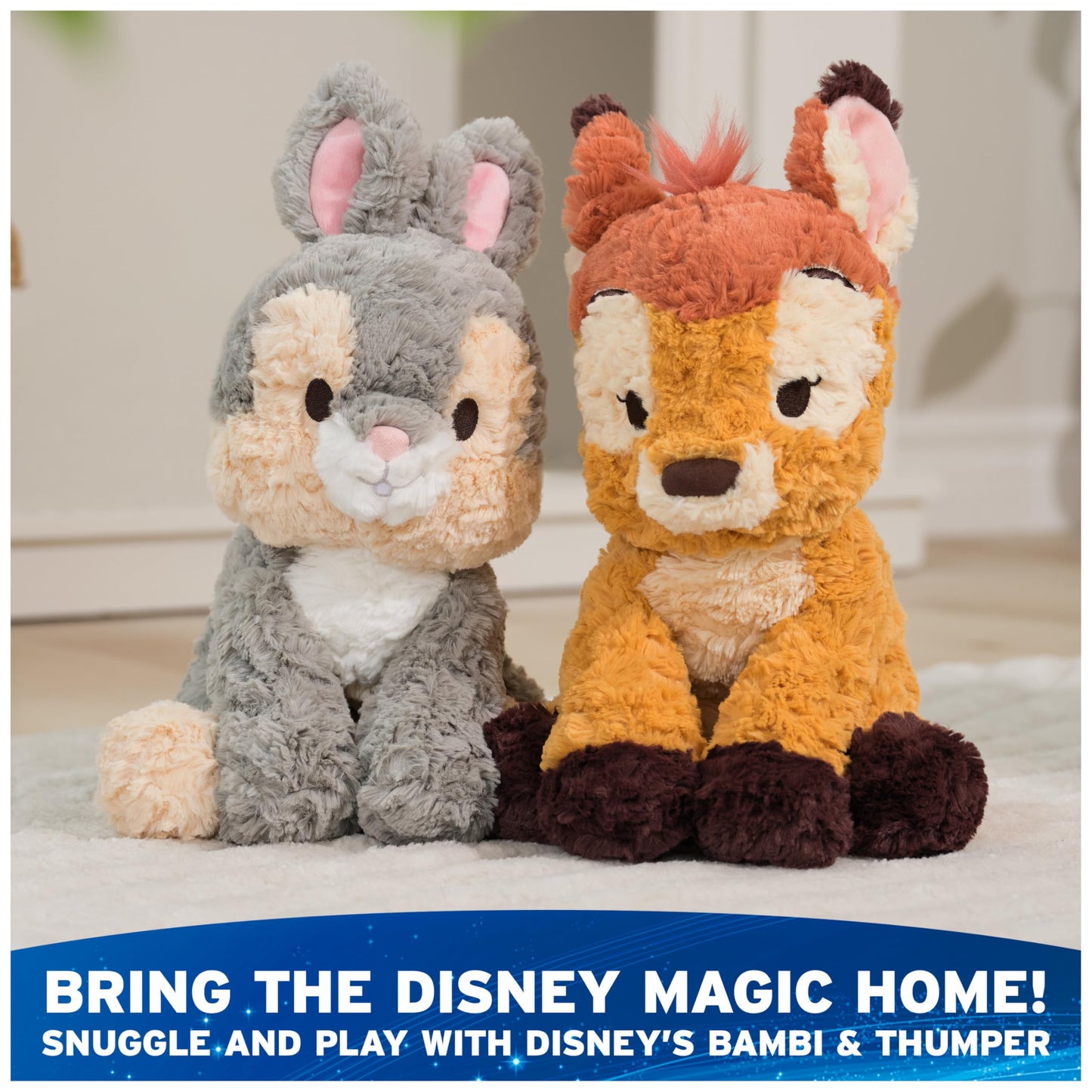 GUND Disney Official Thumper Plush, Disney Cozys Collection, Bambi Toys, Bunny Rabbit Stuffed Animal for Ages 1 and Up, Gray, 10”