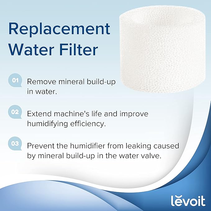LEVOIT Dual 200S Smart Humidifiers & Top Fill Humidifier Replacement Filters & Air Purifiers for Bedroom Home