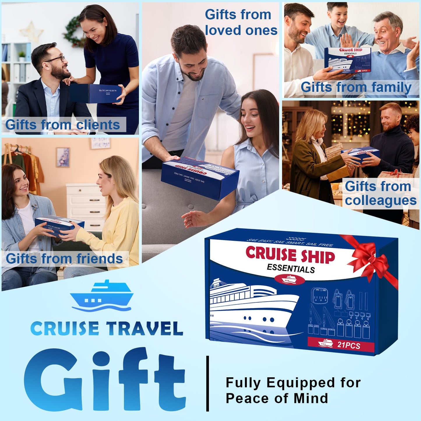 Cruise Essentials 2026 – Complete Cruise Must Haves Kit with Premium Waterproof Phone Pouches, Extra Magnetic Hooks, Non-Surge Power Strip, Lanyards, Luggage Tags & Gift Box Packaging