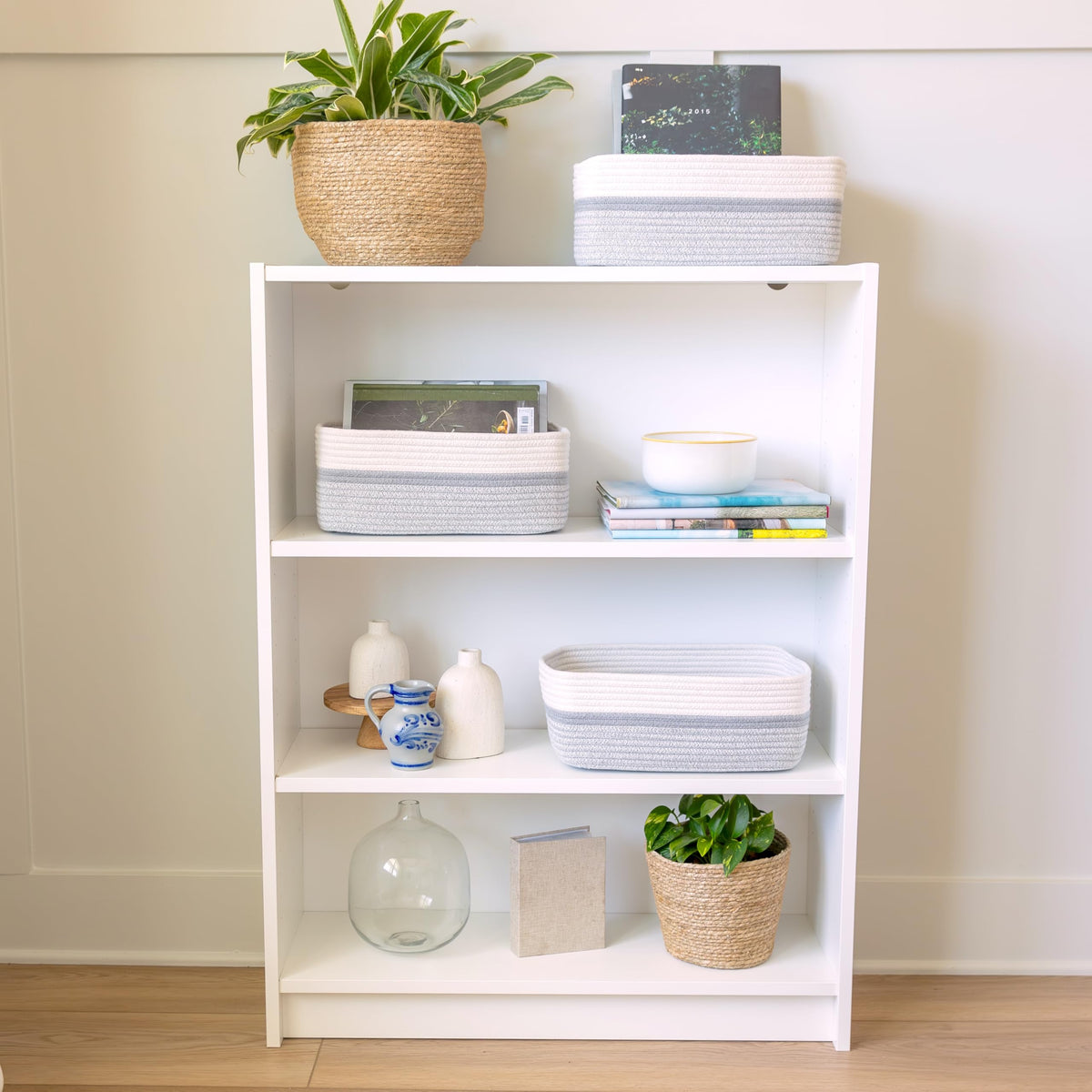 13.5”x8.5”x5.5” Storage Baskets for Shelves 3 Pack (3 Count)