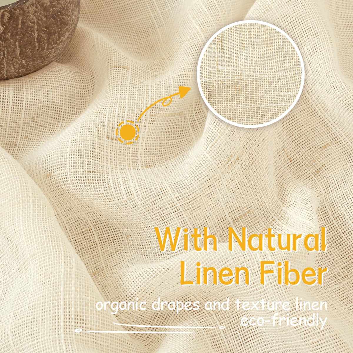 Linen Cafe Curtains 36 Inch Length (2 Count)