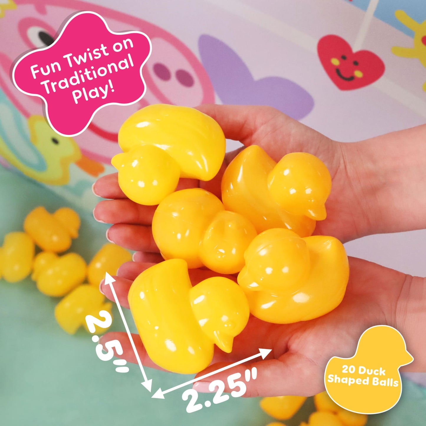 Peppa Pig Ball Pit Crib, Large Pop Up Tent with Crawl Through Opening, Includes 20 Duck Shaped Play Balls, Toddlers 2+
