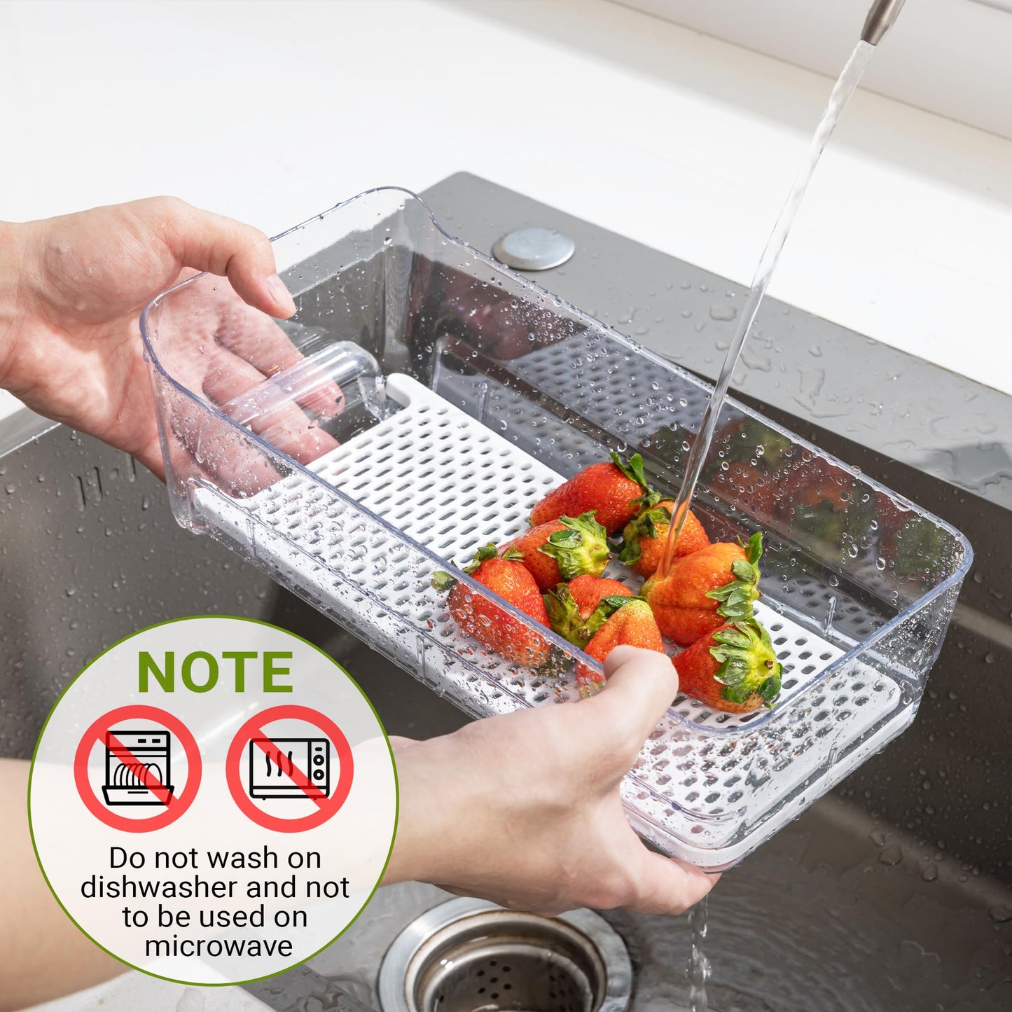 Imncya 4 Pack Fridge Organizer Drawers Bins, Clear Stackable Pull Out Refrigerator Drawer Organizer, Fridge Storage Container with Lids for Fruits, Vegetables, Drinks and Food