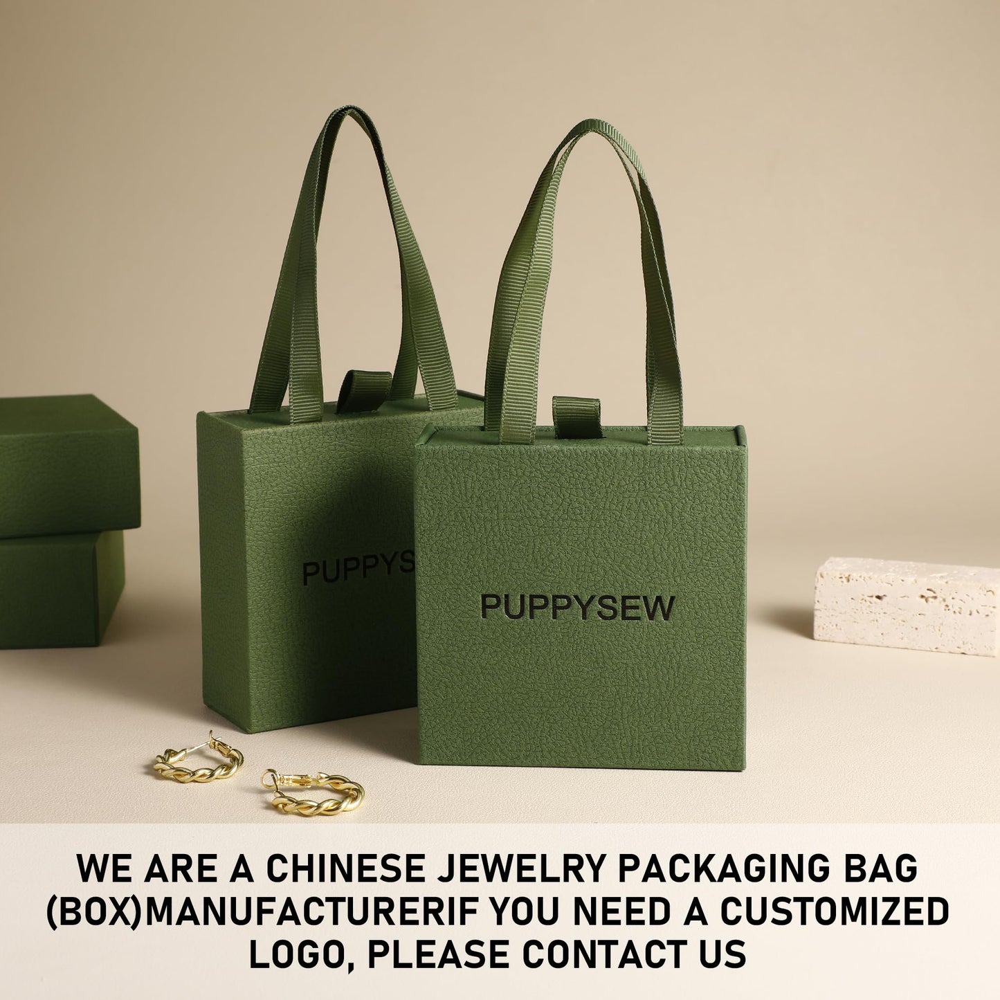 40 pcs paper boxes 9 x 9 x 3.5 cm, green luxury gift storage, jewelry gift storage box for earrings necklaces bracelets rings