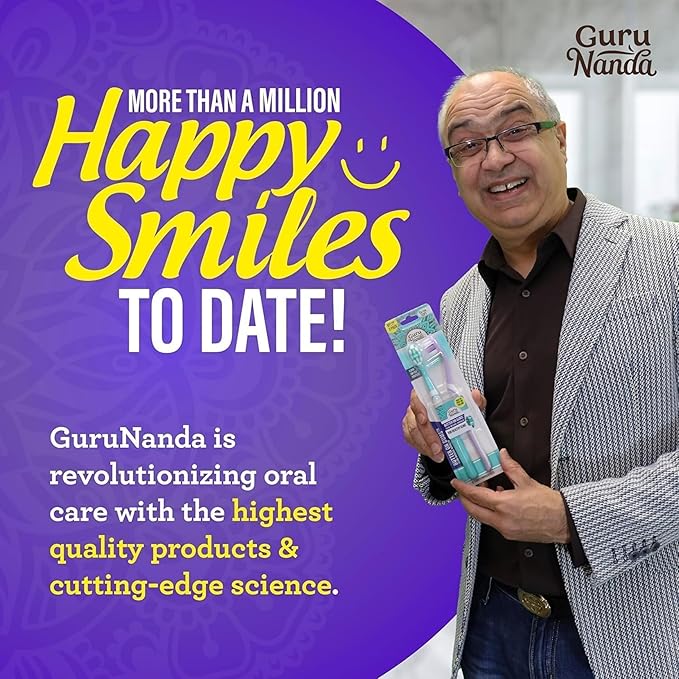 GuruNanda Butter On Gums Toothbrush, ADA Accepted, with 8000+ Ultra Soft Softex Bristles for Sensitive & Receding Gums, Perfect for Whiter Teeth, 2 Ct (Pack of 2)
