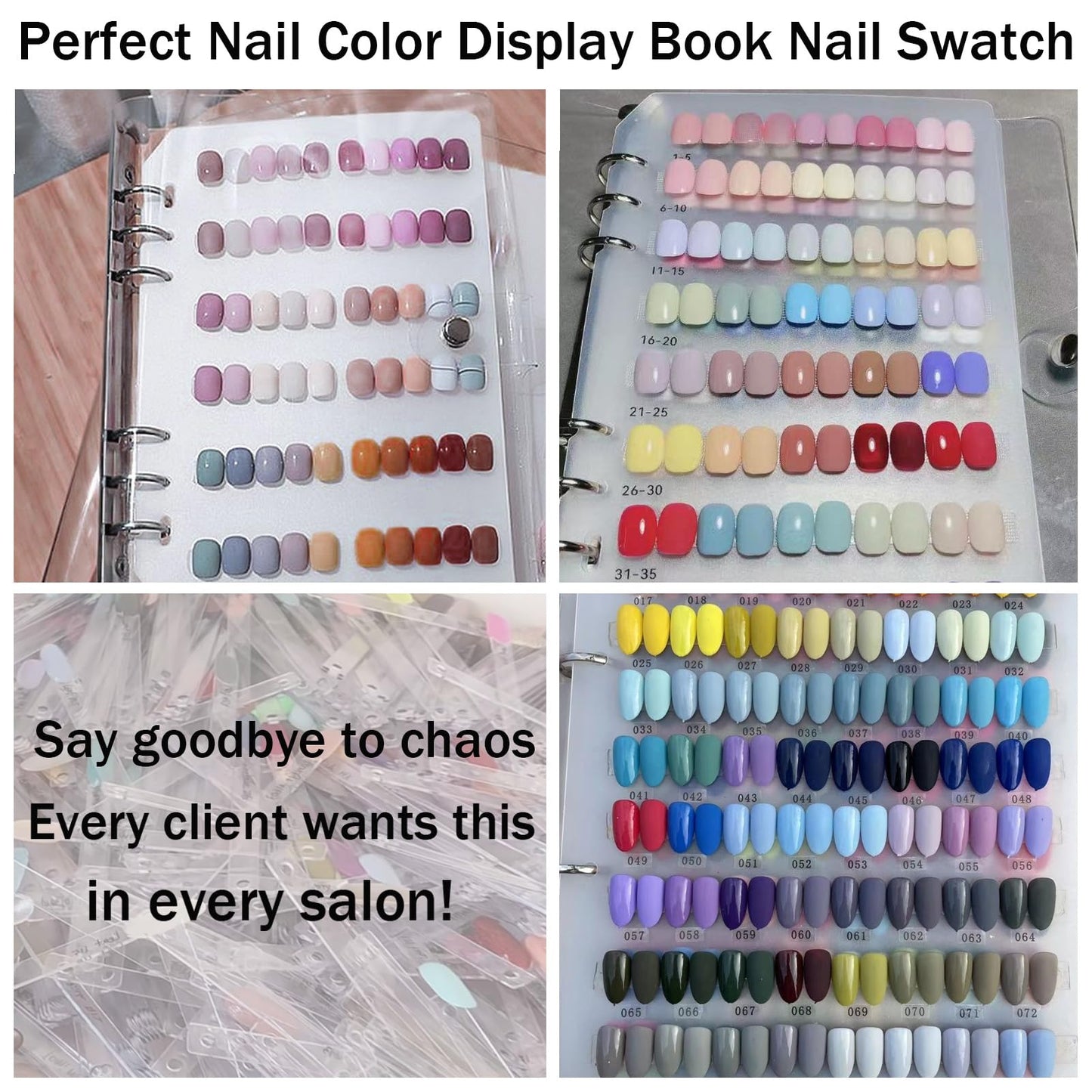 GUXACU Press On Nail Organizer 10 PCS Clear Empty Press On Nail Storage Press On Nail Packaging for Fake Nail Storage Nail Display Book Nail Salon Press On Nail Supplies Organizer with Nail Tape