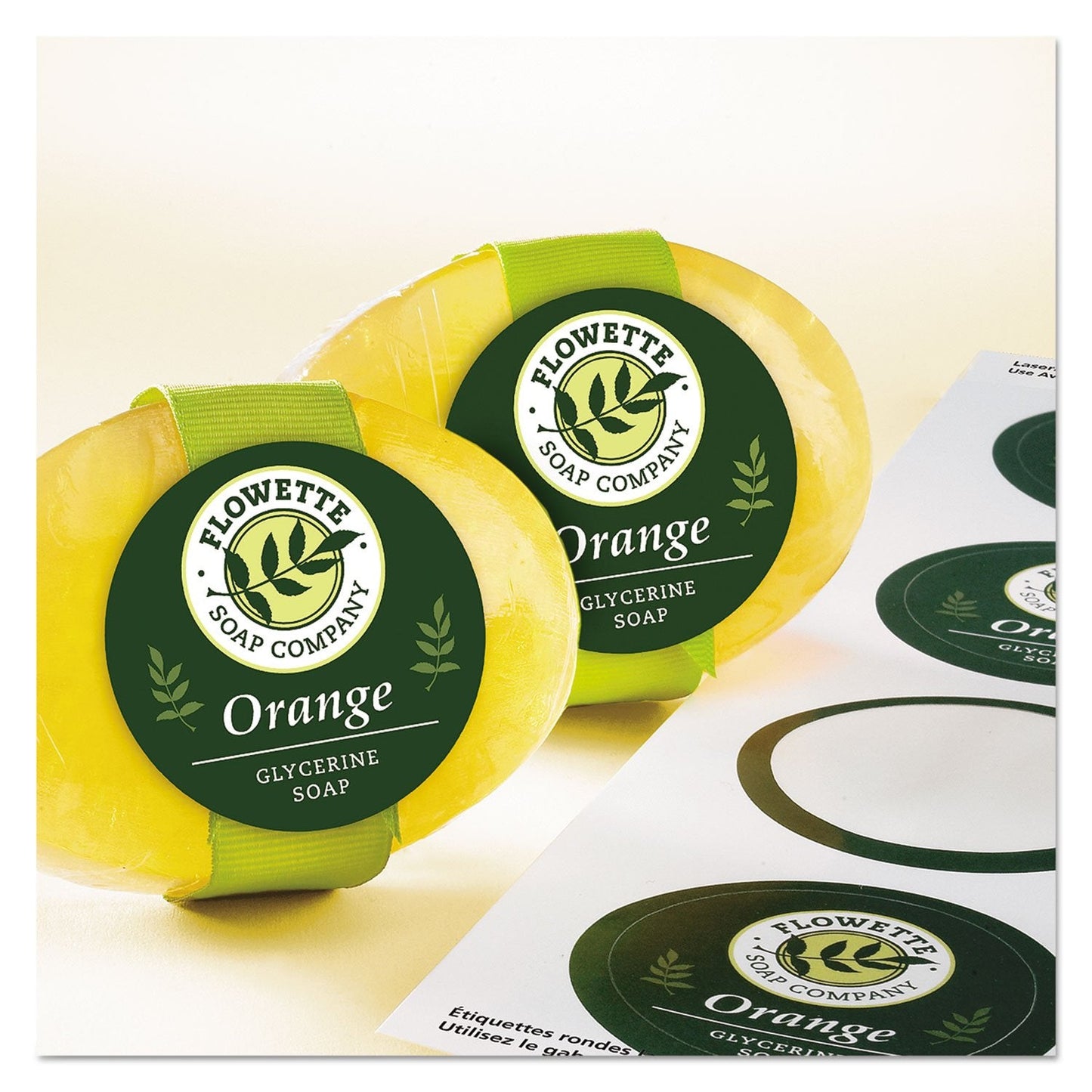 Avery Printable Round Labels, Sure Feed Technology, Glossy White Labels, 2" Diameter, Permanent Adhesive, Laser/Inkjet, 120 Total (22807)