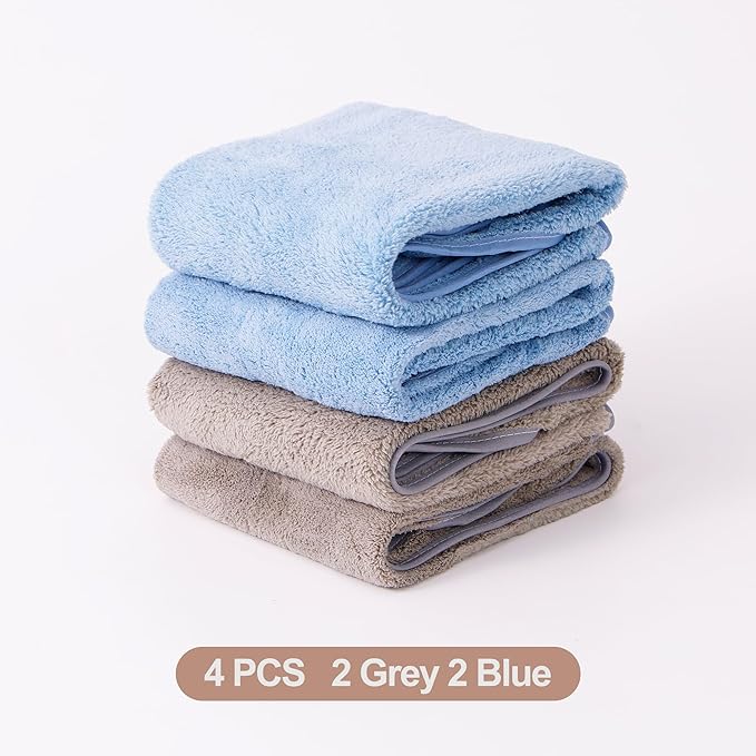 4 Pack Adult Bibs for Men and Women, Adult Bibs for Elderly,Towel bibs for Special Needs Adults