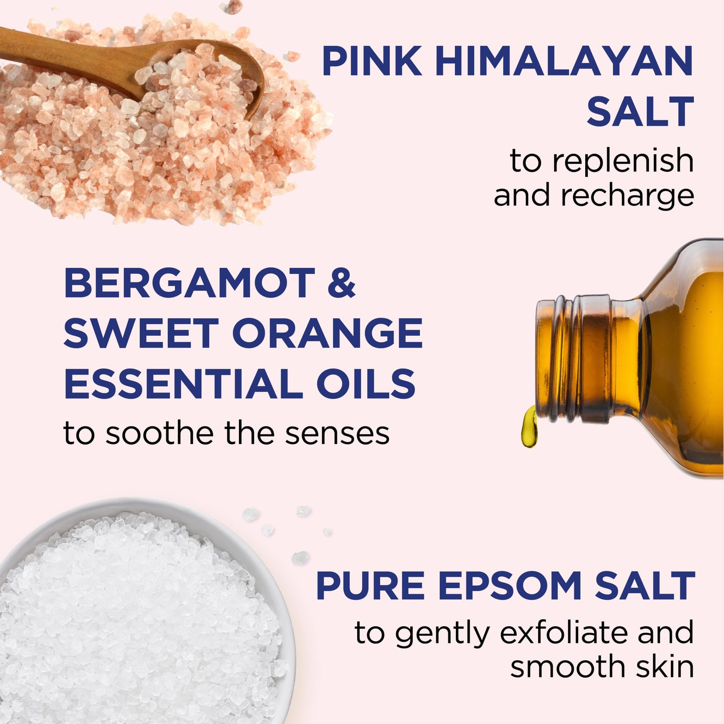 Dr Teal's Pink Himalayan Salt Body Scrub, Restore & Replenish with Pure Epsom Salt & Essential Oils, 16 oz (Pack of 3)
