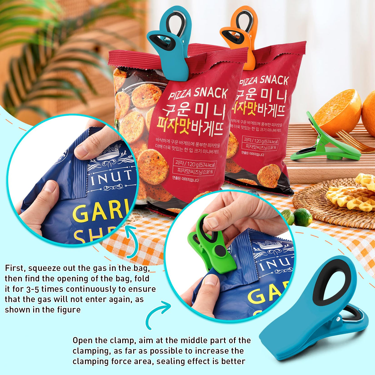 Chip Clips Bag Clips for Food Storage (12 Count)