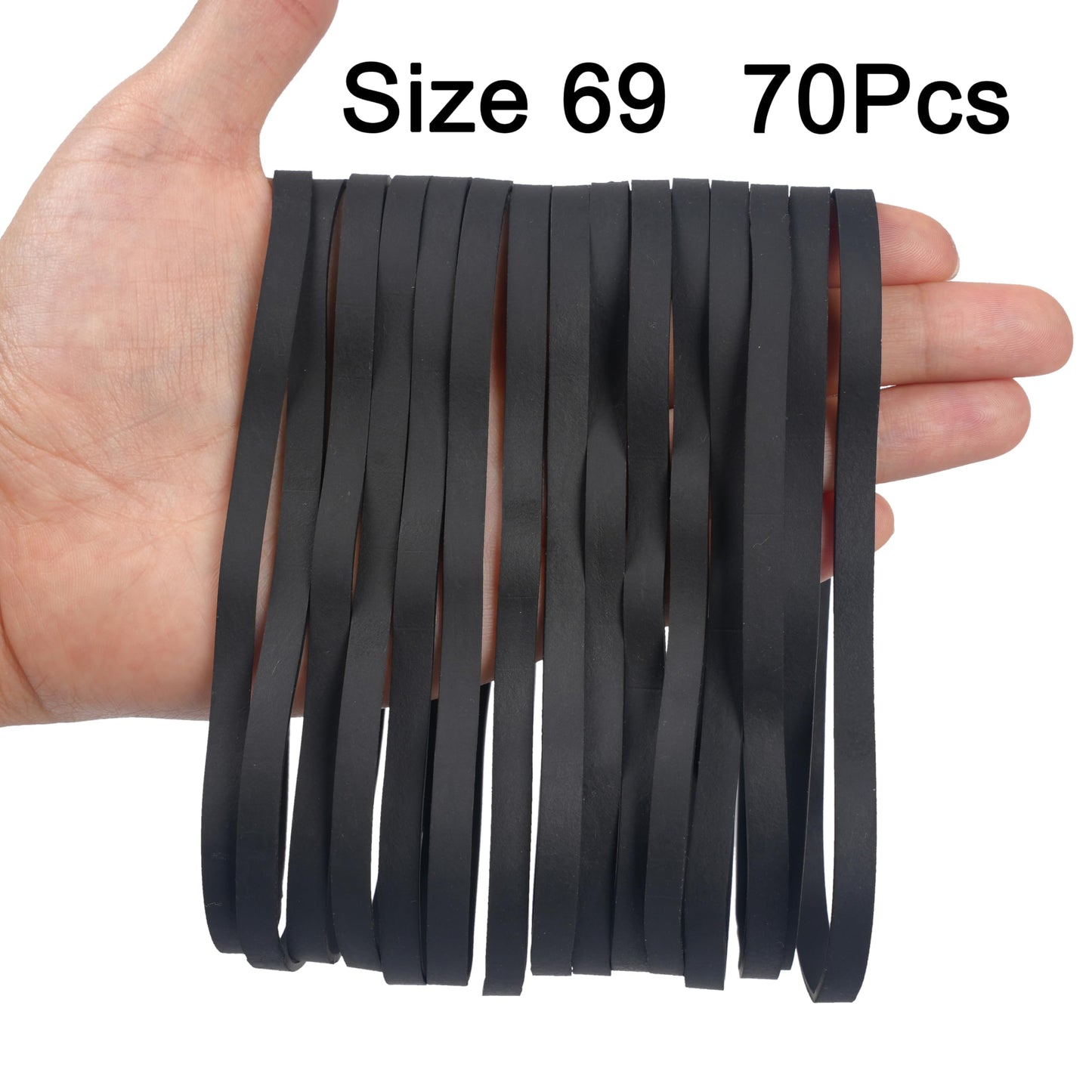 HAIDIBAO Rubber Bands 70Pcs size#69 Big black rubber band Elastic Band rubber bands office supplies (5.9" x 0.24")