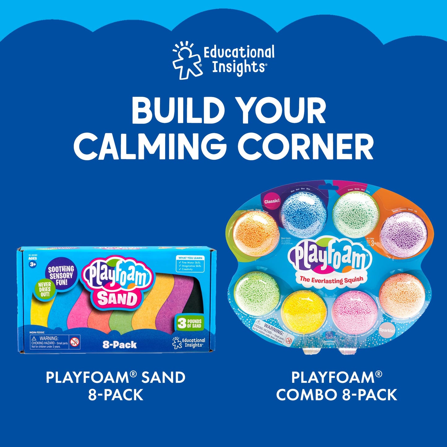 Educational Insights Playfoam Sand Sensory Spheres - Relaxing Zen Garden Kits for Calm Down Corner or Desk, Anxiety Tools and Meditation Sets for Kids & Adults, Stress Relief Toys, Ages 5+