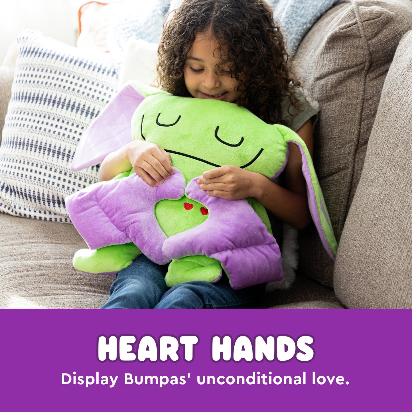 Bumpas Weighted Plush Toy - Calming Stuffed Animal, Realistic Hug, Machine Washable - Ages 3+