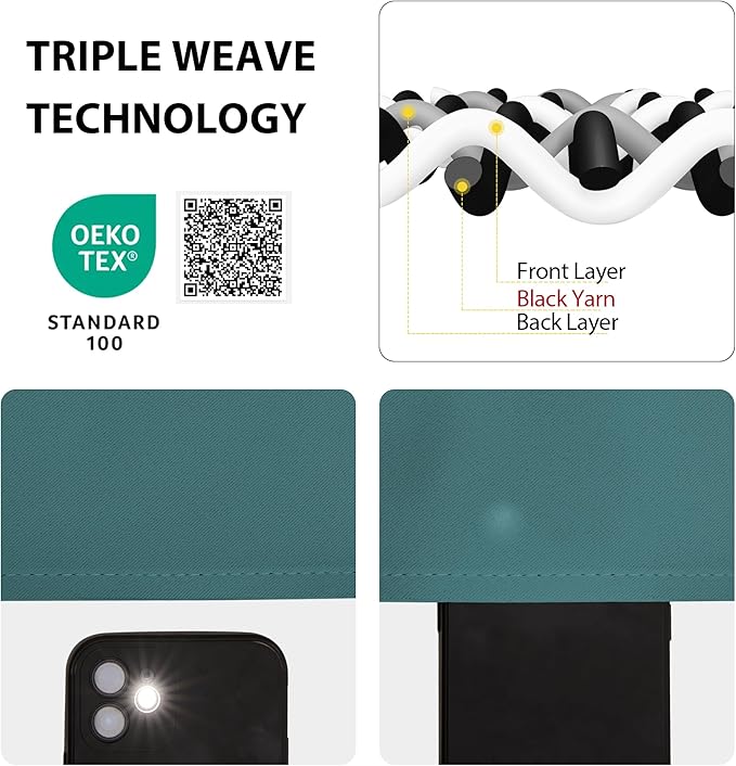 NICETOWN Thermal Door Curtain Panel for Living Room Front Door Side Light Block Privacy Protect Decoration for Front/Back Entry Way Adjustable Size Dual Rod Pocket Top, 12 W x 72 L, Sea Teal, 1 PC