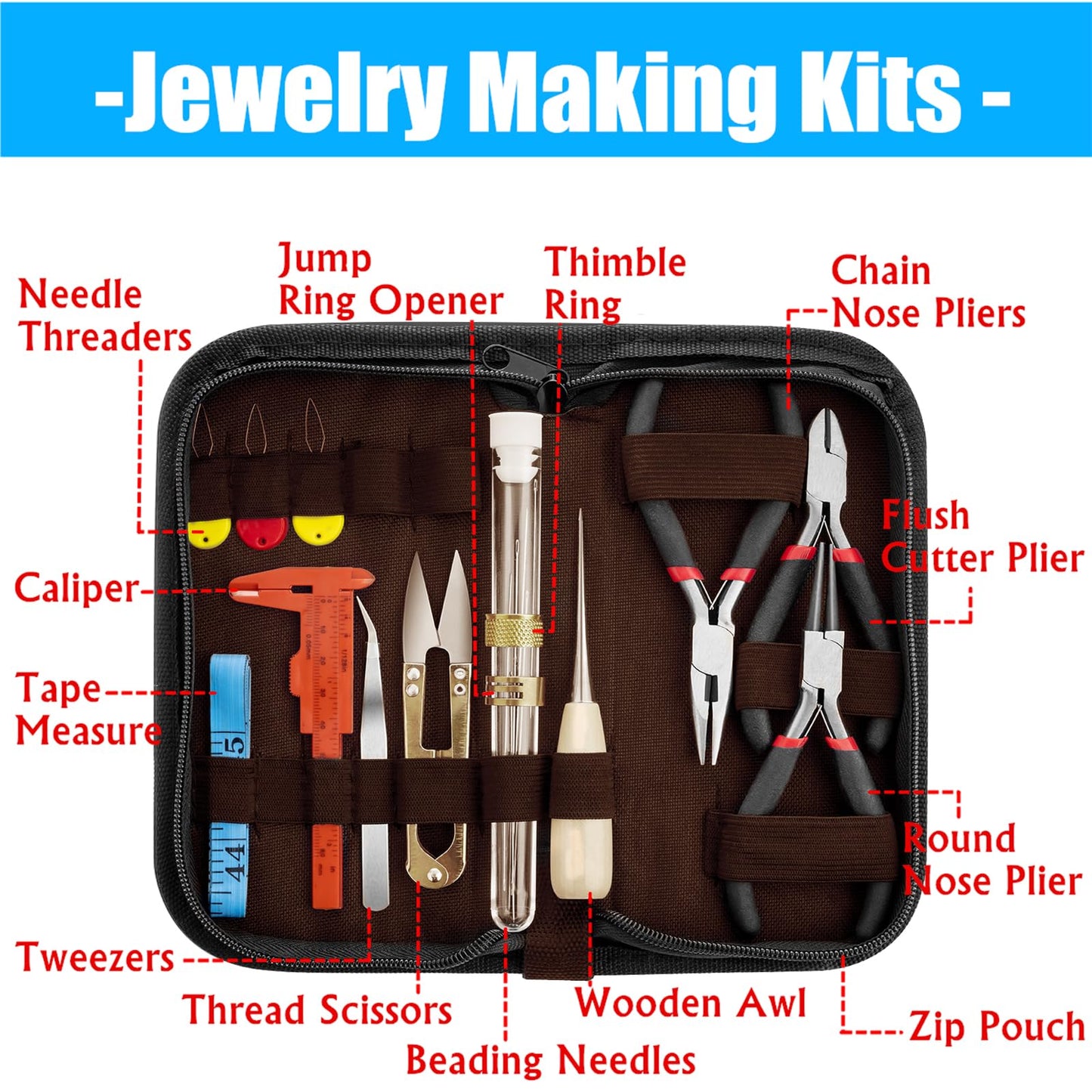 Mluchee Jewelry Wire Wrapping Jewelry Making Supplies Tools Kit - Including Findings Tools, Wire Wrapping Kit, Jewelry Pliers for Repair, Wire Wrap and Beading