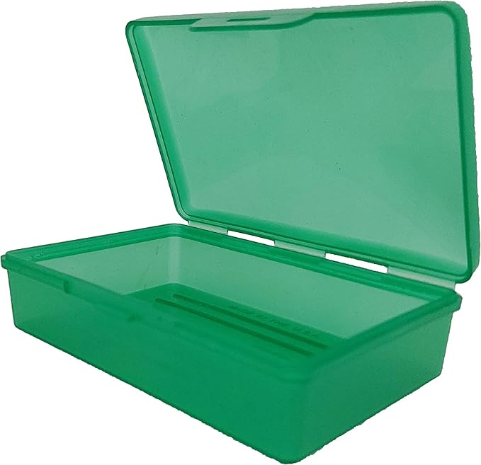 Soap Box Green, 1 Ct - Made in The USA - Soapbox with Hinged Lid and Secure Latch