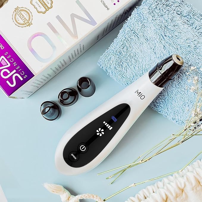 Spa Sciences - MIO - Diamond Tip Microdermabrasion Blackhead Remover, Pore Cleansing, & Resurfacing System - Reduces Acne Scars, Wrinkles, and Exfoliates for Clearer Skin